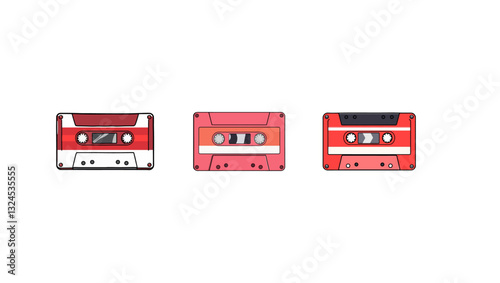 Cassette retro vintage style vector illustration