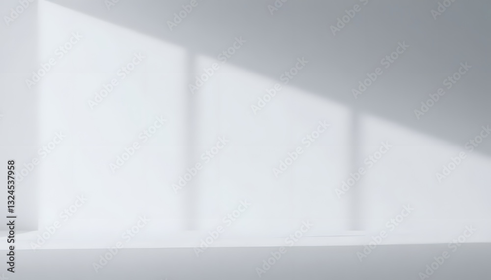 Obraz premium White Room with Window Light Shadows