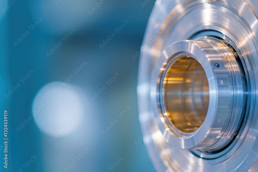 macro shot of laser component used in lhc with fine details highlighted under precise lighting macro shot of laser component used in lhc with fine details highlighted under precise lighting
