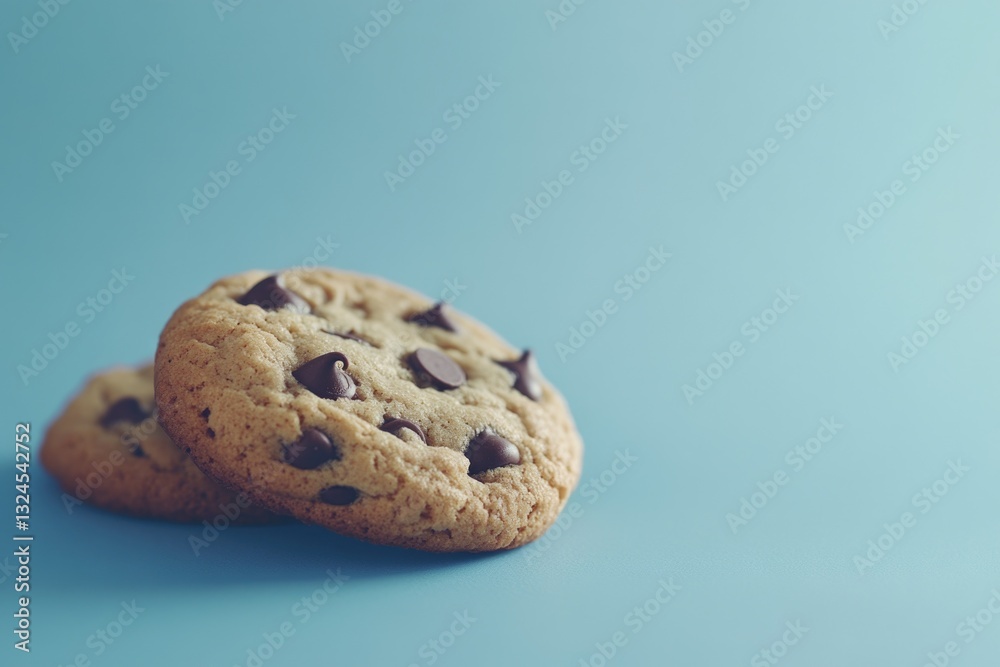 Chocolate Chip Cookies on Blue Surface Chocolate Chip Cookies on Blue Surface