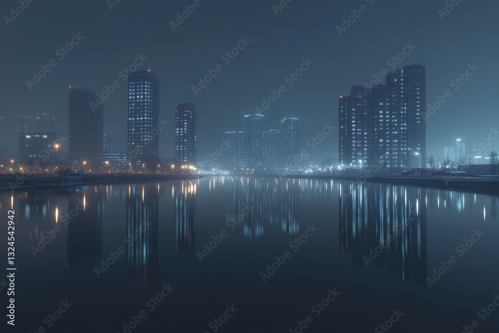 Fototapeta premium City skyline near waterfront