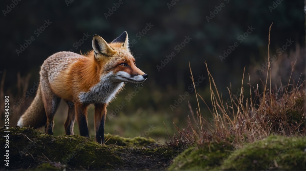 Fototapeta premium Vibrant Fox In the Silence