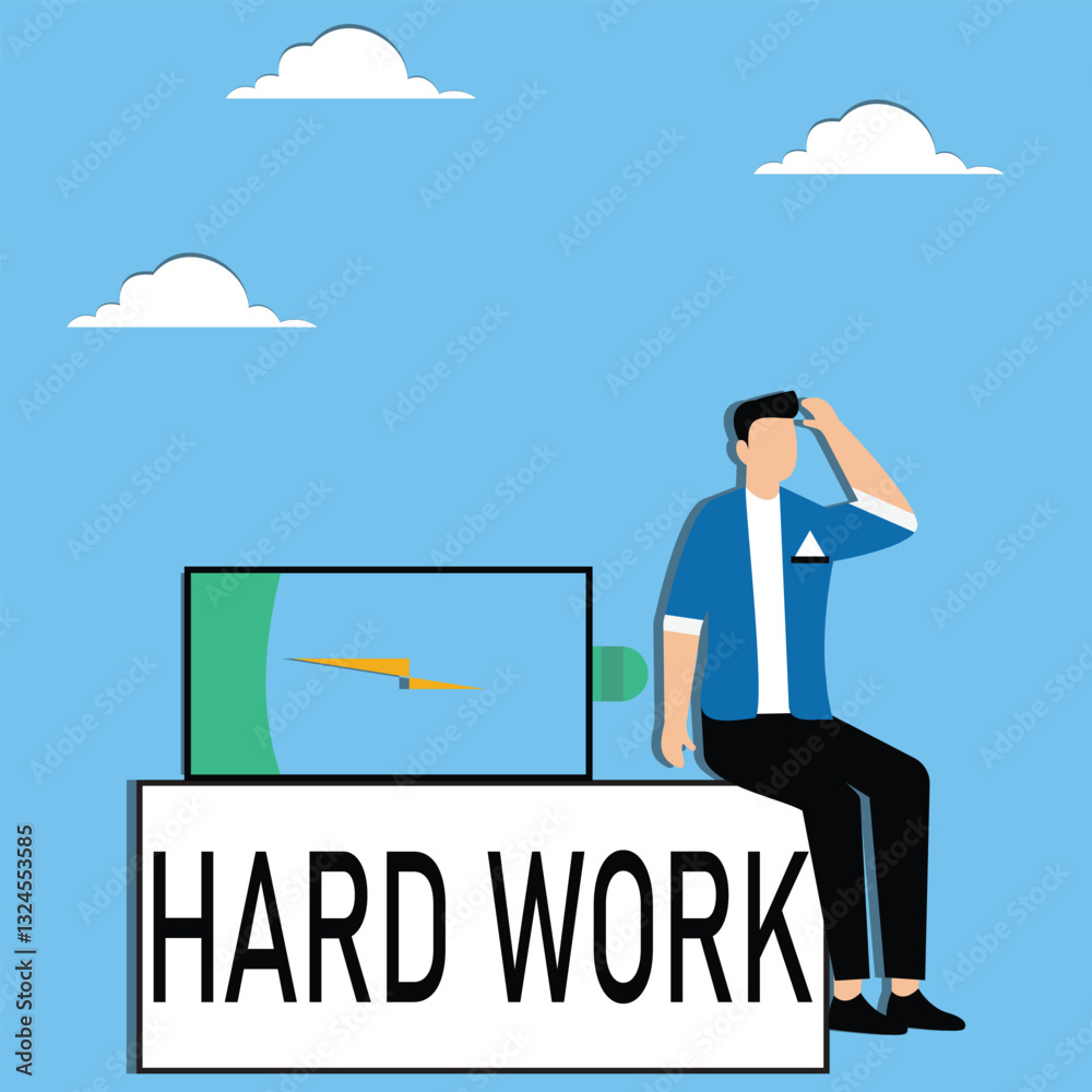 Obraz premium Exhausted and fatigue from hard work