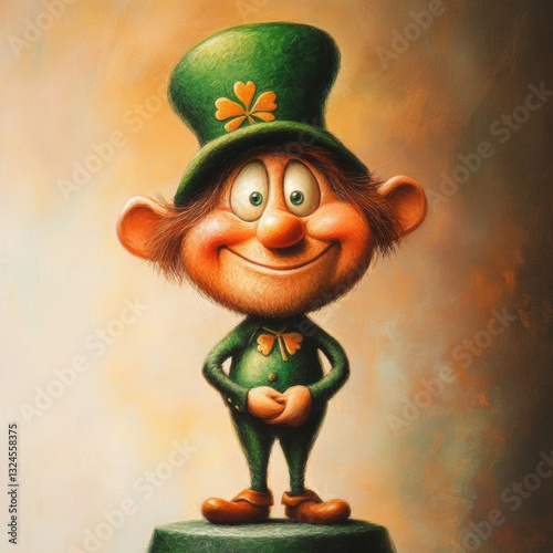 Cute Leprechaun fairy and green decorations of St. Patrick’s Day.