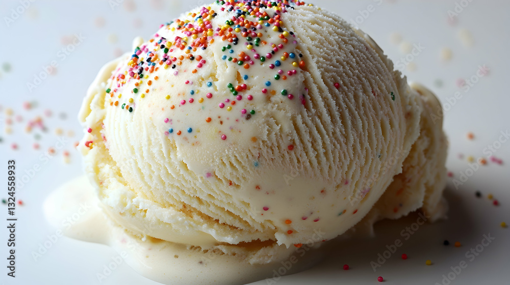 Scoop of vanilla ice cream with sprinkles (1) Scoop of vanilla ice cream with sprinkles (1)