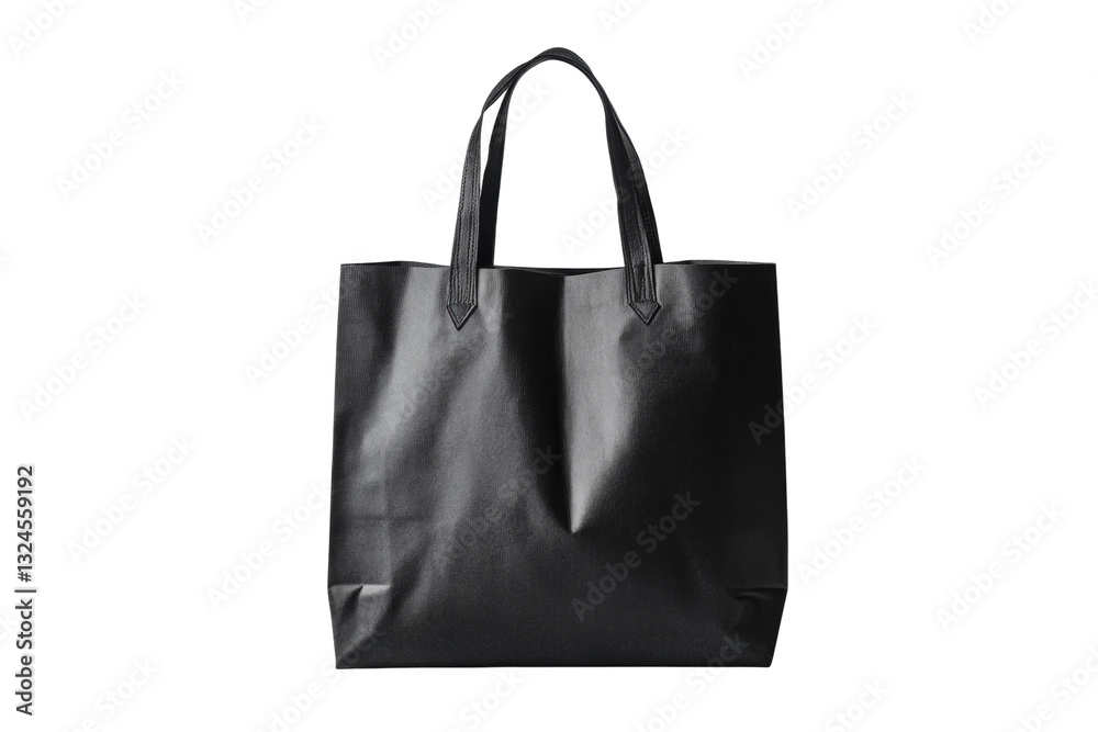 Stylish black tote bag for everyday use, cut out Stylish black tote bag for everyday use, cut out