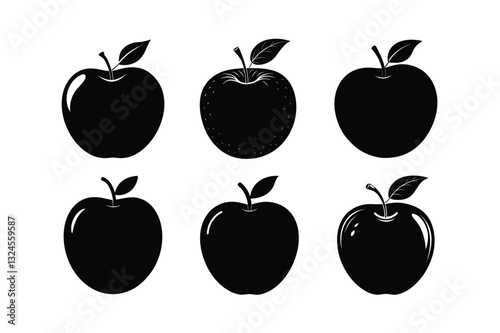 Apple – Malus domestica fruits vector illustration