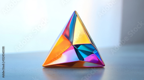 Vector isolated colorful magnet. Low poly wireframe and points. Polygonal 3D white attraction concept on dark background. loadstone with geometry triangle. Abstract business mash line origami
