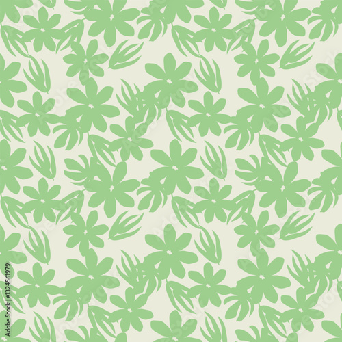 Wallpaper Mural Exotic hand drawn flowers, seamless patterns with floral for fabric, textiles, clothing, wrapping paper, cover, banner, home decor, abstract backgrounds. Vector illustration. Torontodigital.ca