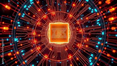 tech nexus abstract network of data streams
