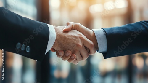 Professional handshake symbolizing partnership.