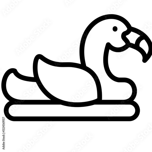 flamingo float icon