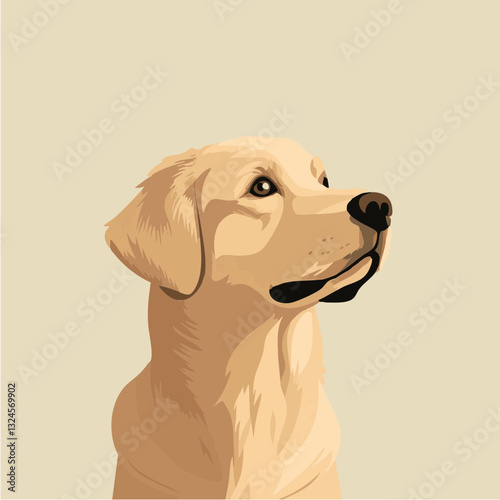 Porträt eines goldenen Retrievers mit einem sanften Ausdruck auf hellem Hintergrund