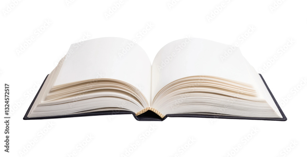 Open blank book with empty pages ready for writing, cut out Open blank book with empty pages ready for writing, cut out