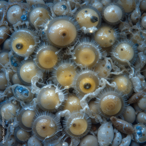 Eggs of intestinal fluke in human stool, analyze by microscope, original magnification 400x