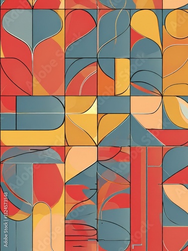 Colorful geometric pattern creating a modern and abstract design