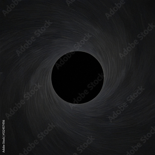 Black hole gravity bending spacetime creating vortex in space