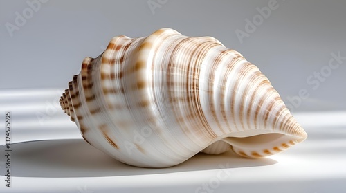 seashell isolated on white floor 