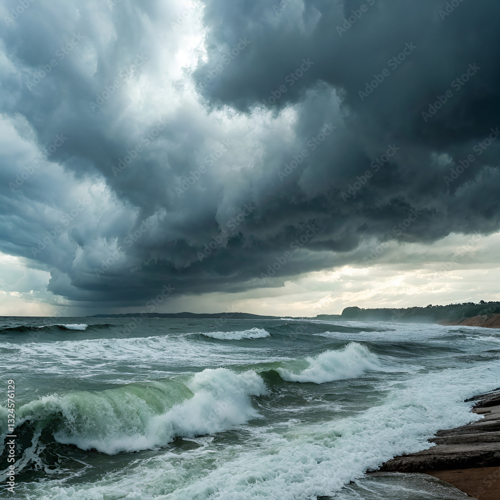 Fototapeta premium storm over the ocean