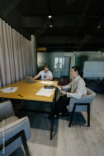 Business people working in office