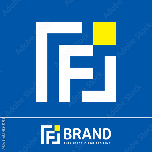 Square Letter F Ascent Elation Vector Logo