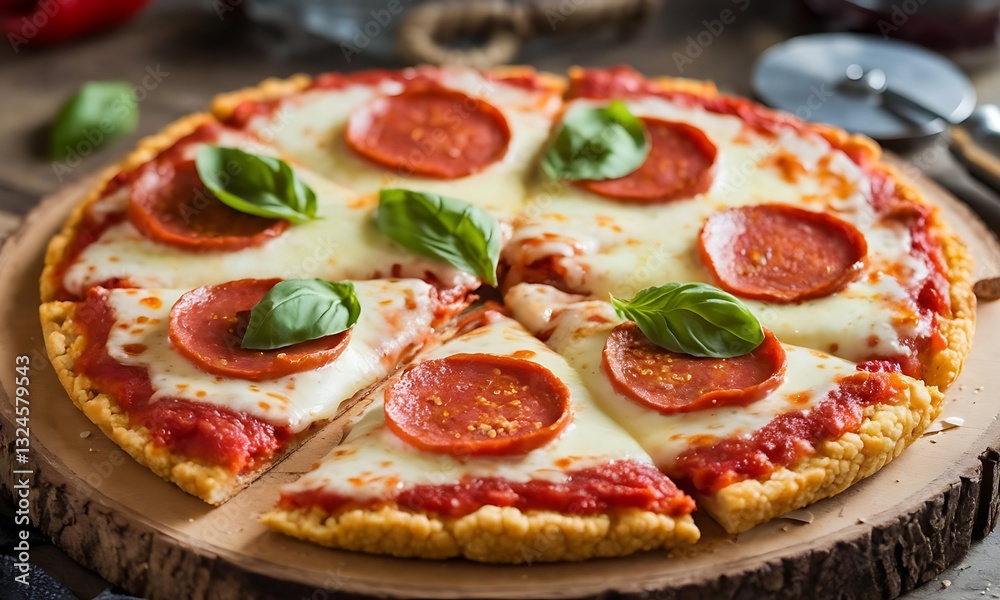 Keto Pepperoni Pizza with Cheese and Low-Carb Crust – Easy and Delicious Recipe Keto Pepperoni Pizza with Cheese and Low-Carb Crust – Easy and Delicious Recipe
