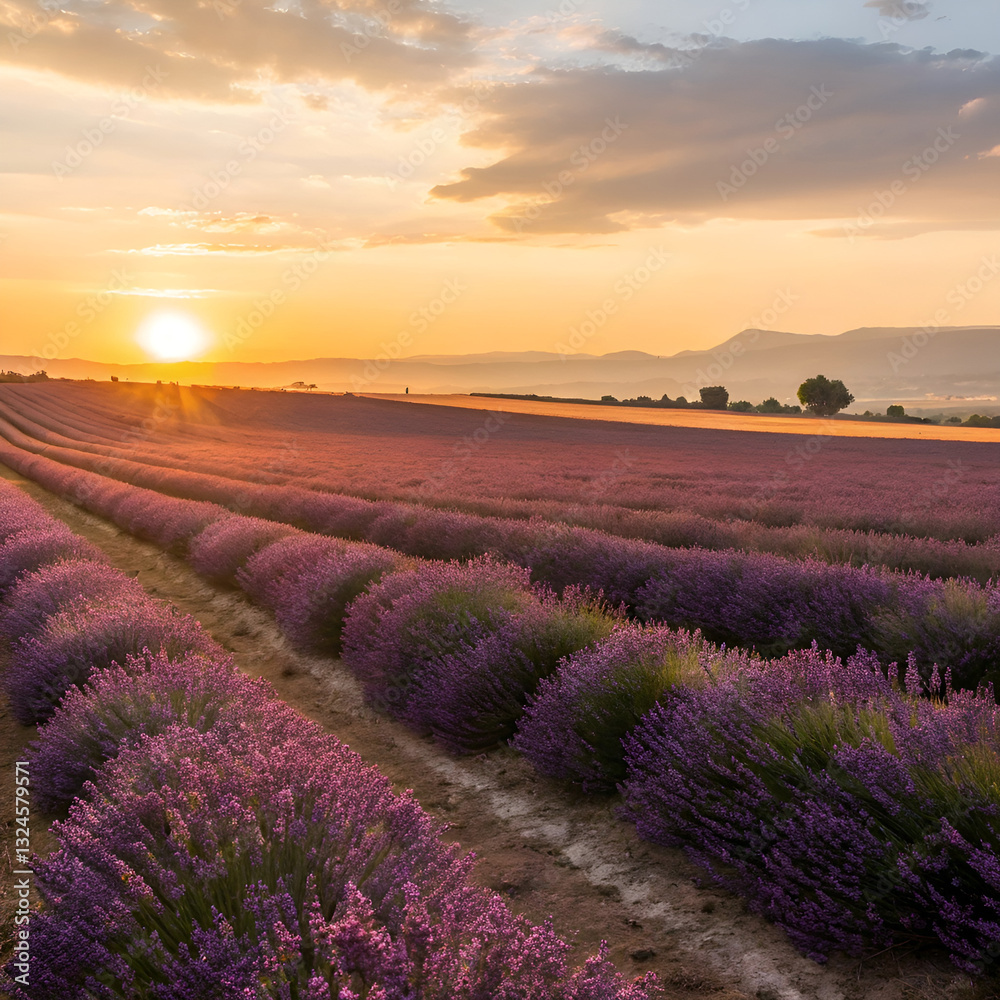 Obraz premium lavender field in provence france