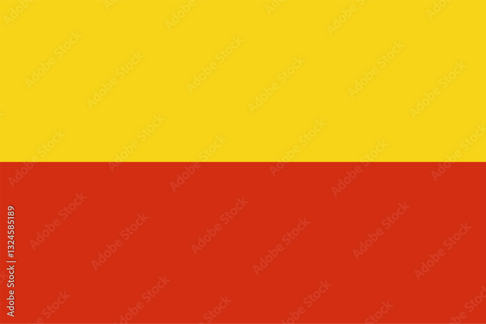 Obraz premium Vector image of the flag of the city of Prague, the Czech Republic, featuring accurate proportions and colors.