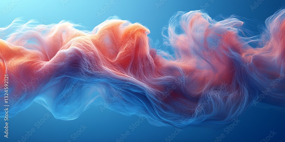 Fototapeta premium Abstract swirling colors, blue background