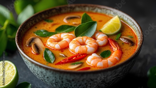 spicy soup with shrimps (tom yum kung)