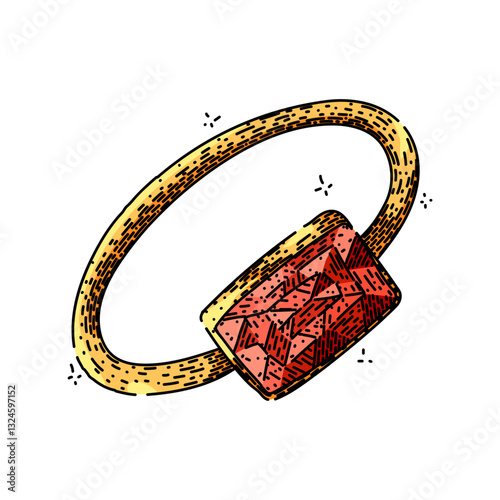 carat diamond sketch hand drawn vector