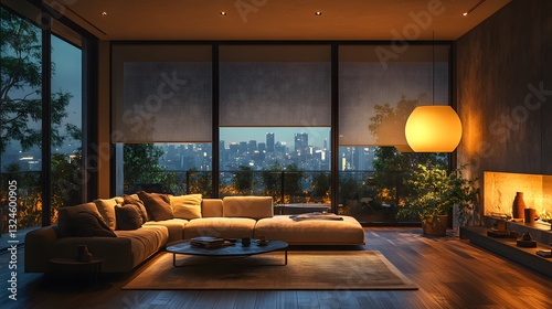 Charming Living Space with Innovative Duo System Window Roller Shades for Ultimate Comfort