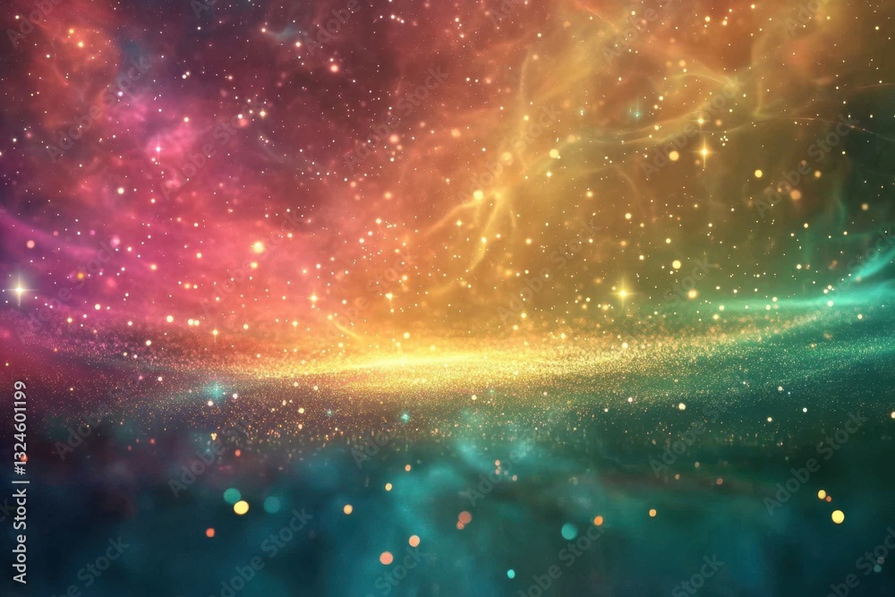 This photo captures a vibrant and celestial space showcasing a multitude of stars against a colorful backdrop A fantastical celestial cloud in myriad hues of a nebula . This photo captures a vibrant and celestial space showcasing a multitude of stars against a colorful backdrop A fantastical celestial cloud in myriad hues of a nebula .