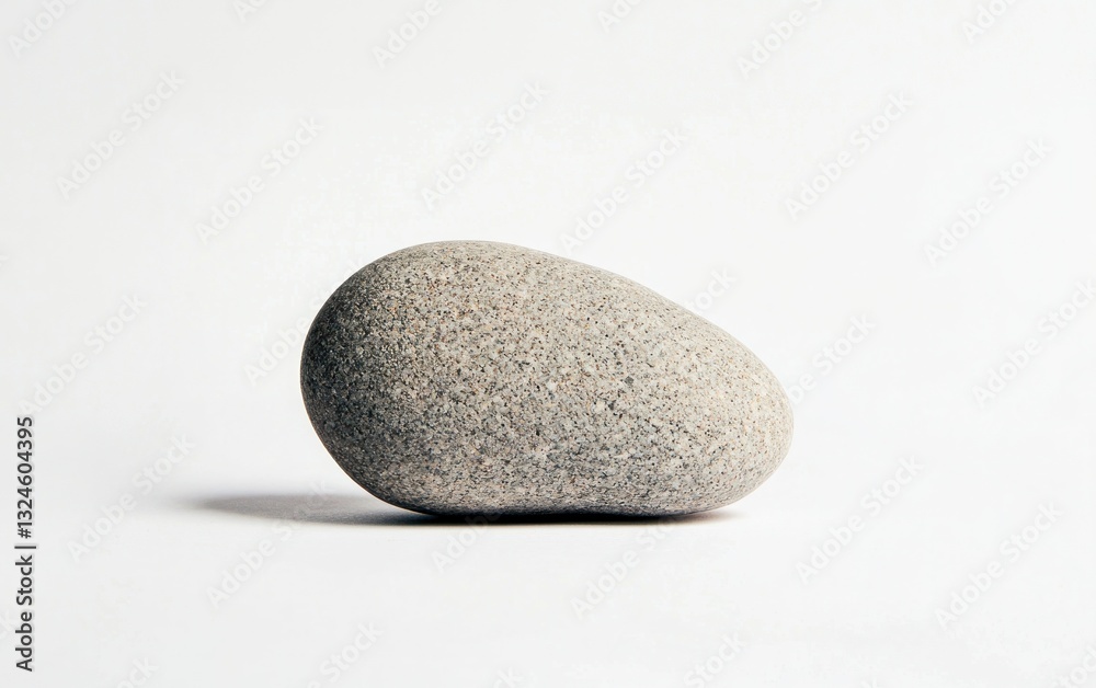 Speckled Gray Stone on White Background Speckled Gray Stone on White Background