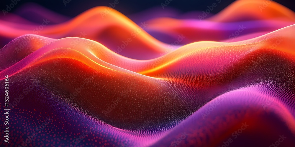 Obraz premium Abstract Colorful Waves, Digital Art