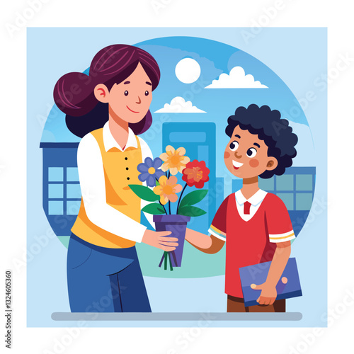 World teachers day (Día del maestro (Latam) concept vector illustration