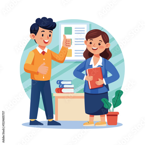 World teachers day (Día del maestro (Latam) concept vector illustration