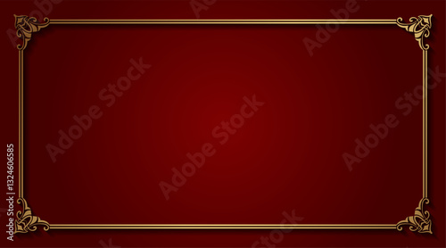 floral frame with gold mandala decoration
