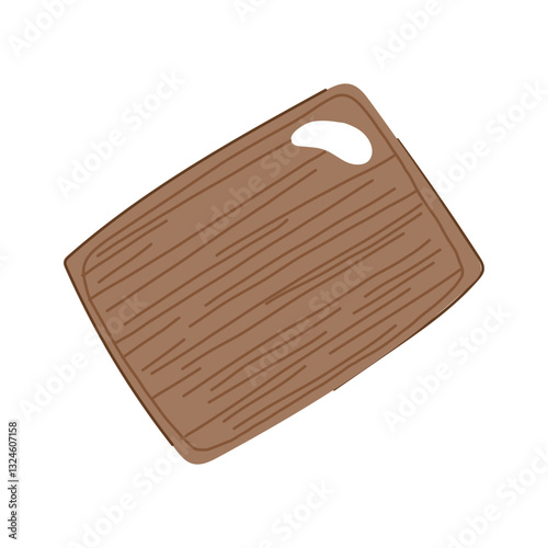 food wooden cutting board cartoon vector illustration