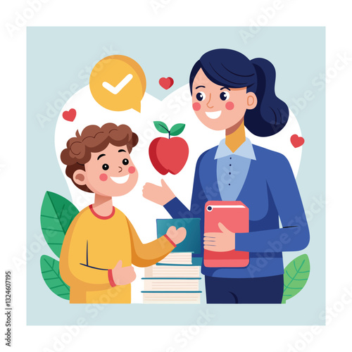World teachers day (Día del maestro (Latam) concept vector illustration