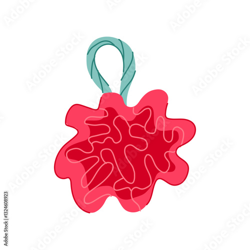 sensitive washcloth baby cartoon vector illustration