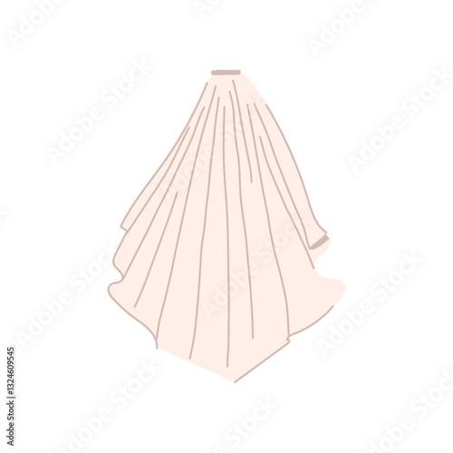 cathedral veil bridal cartoon vector illustration