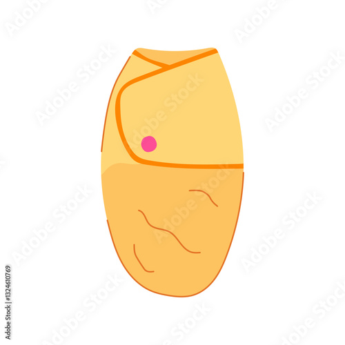 cozy swaddle wrap cartoon vector illustration