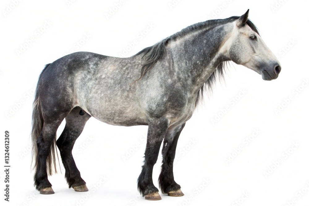 Obraz premium Percherons horse isolated on white background