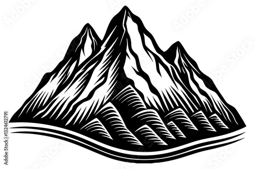 vector illustration of a mauntain