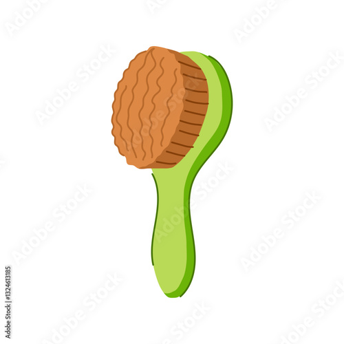 safe soft baby brush cartoon vector illustration