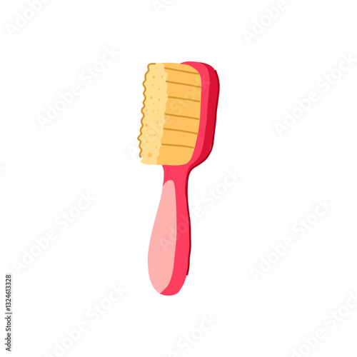 natural soft baby brush cartoon vector illustration