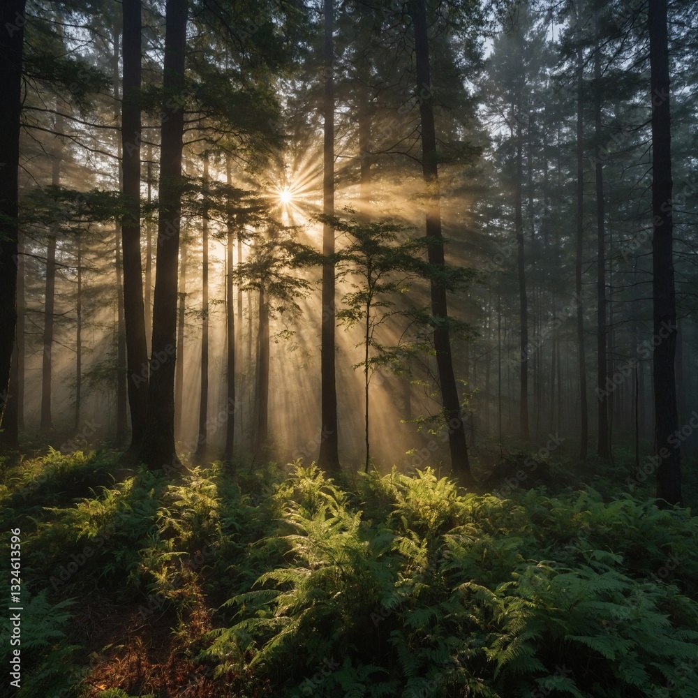 Obraz premium morning in the forest