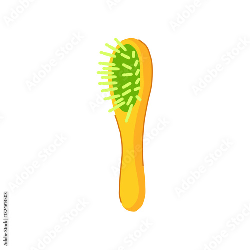 infant soft baby brush cartoon vector illustration