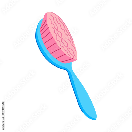 newborn soft baby brush cartoon vector illustration
